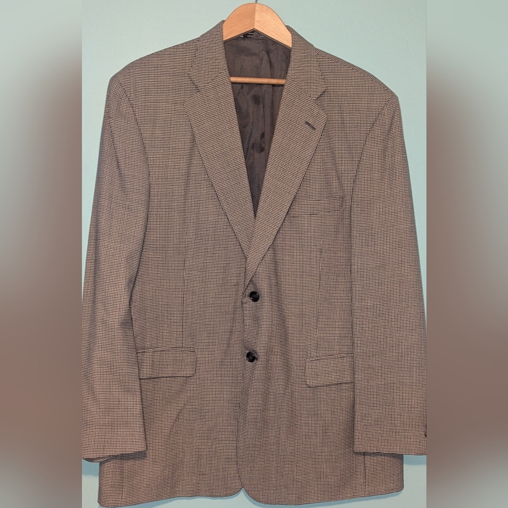 Men's Checkered Blazer 44L Stafford